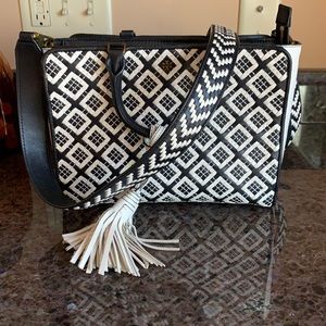 Tory Burch Robinson Small Woven Satchel